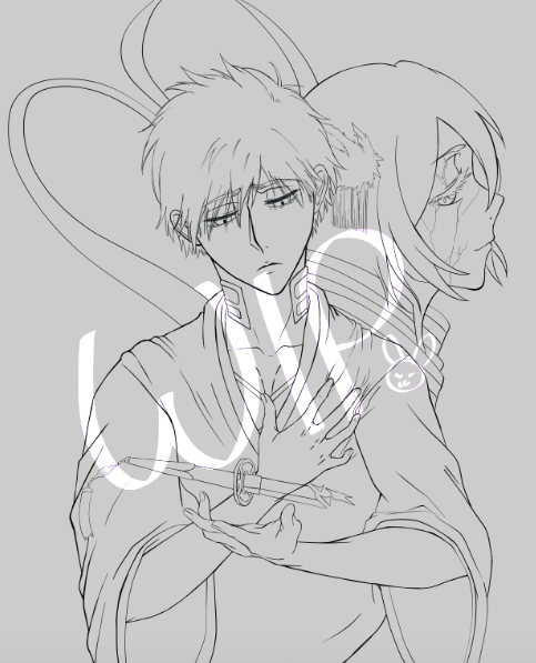 Beau_Garbage's tweet photo. Sooooooooo I finished the lines but got stuck (as usual) coloring it, here it is anyway, I'll post the finished outcome someday (?)

#IchiRuki #イチルキ #WIP https://t.co/6YYQVFYc71