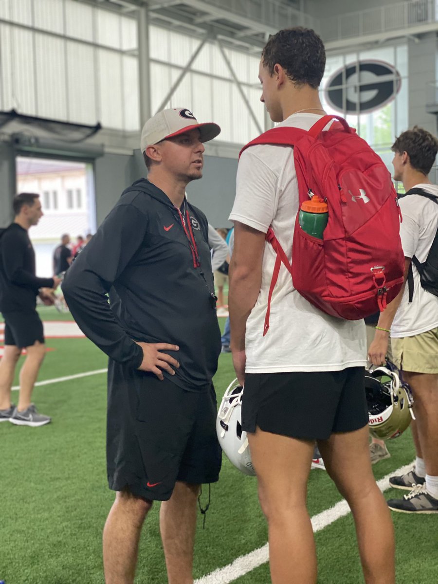 Had a great day at the UGA camp. @GeorgiaFootball @KirbySmartUGA @coach_thartley @CoachBmac_ @CoachMikeBobo @coach_thartley @1CoachCoop @KirbySmartUGA @Alex_B2C @CoachBenReaves  @TEwracademy @MiltonEagles_FB @AlPopsFootball @ChadSimmons_ @jwindon35 @RWrightRivals @Mansell247