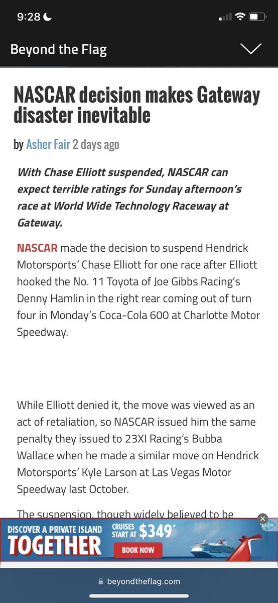 Good luck <a href="/NASCAR/">NASCAR</a> <a href="/NASCARONFOX/">FOX: NASCAR</a> hope your one-sided politics works for you. Thank you for helping me not have to watch anything on Sunday this week.