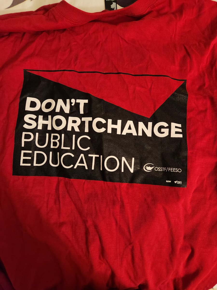 Look forward to wearing this new t-shirt at Major's Hill Park tomorrow, joining fellow workers, allies and community members to say #EnoughIsEnough! Hope to see you there! #wesayenough #osstf #onted #onpoli