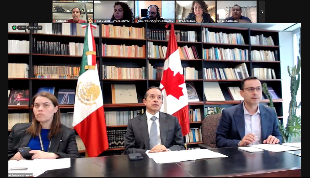 #MXLearn ✏️ Embamex and @amexcid held the first session of the forum  "Building bridges among researchers in #Mexico and #Canada". On this occasion, 11 Mexican researchers presented their projects to their Canadian counterparts such as @mitacs, @carleton_u and <a href="/Injoyguthealth/">Injoy</a>.