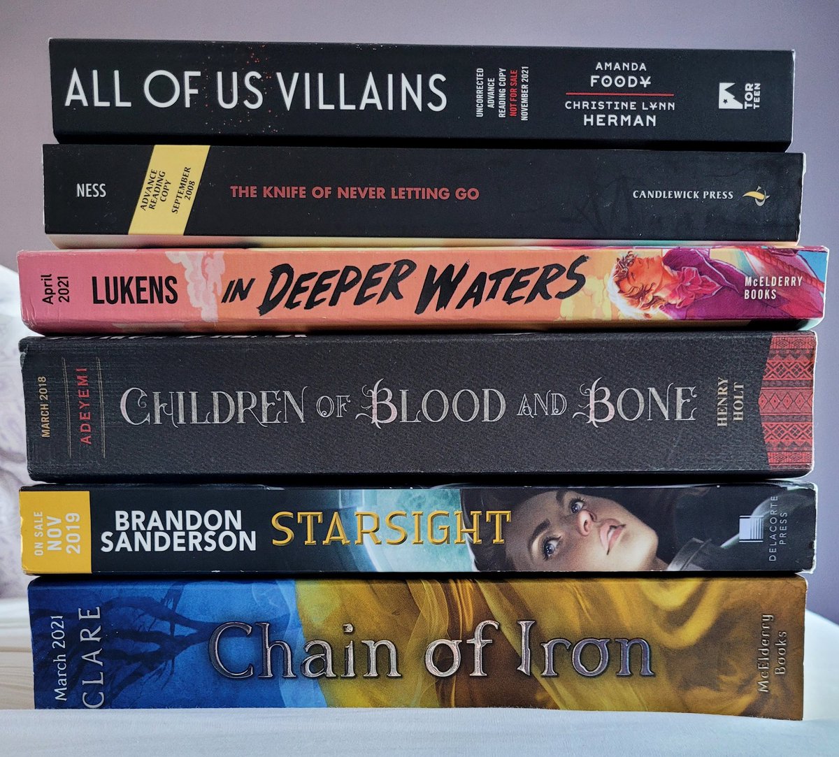 New to book twitter, but im interested in trading these arcs! don't have a wl, dm if you're interested #arcsfortrade #booksfortrade