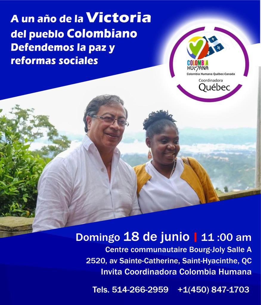 Coordinadora Colombia Humana Quebec tweet media