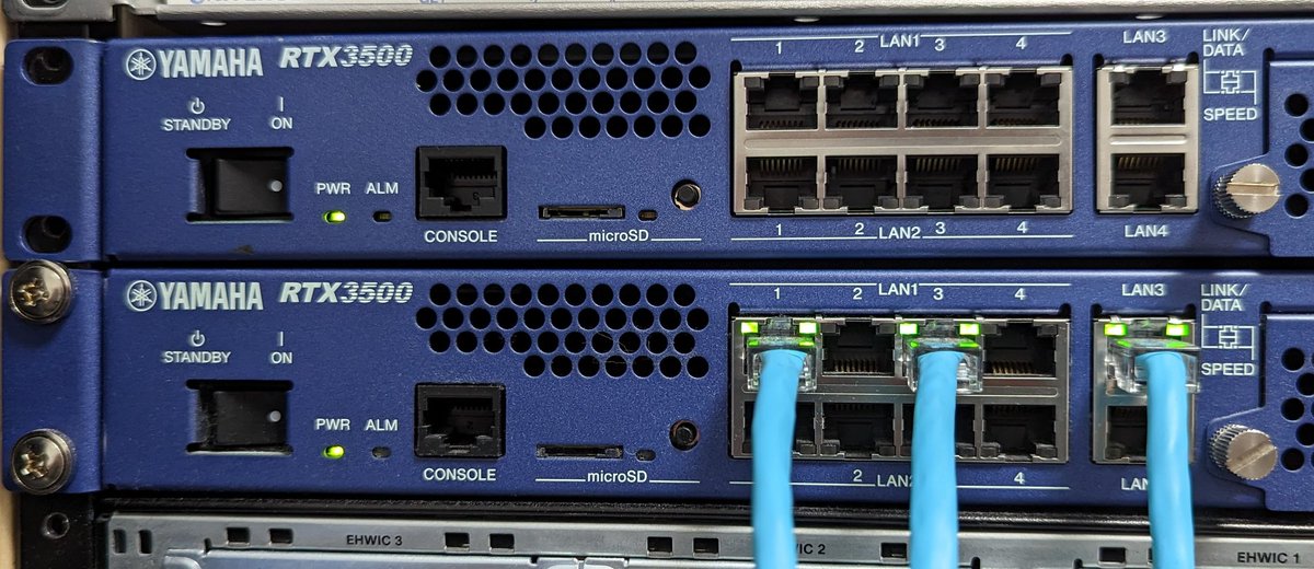 その他 YAMAHA RTX3500 my new gear… (上のYAMAHA RTX3500)