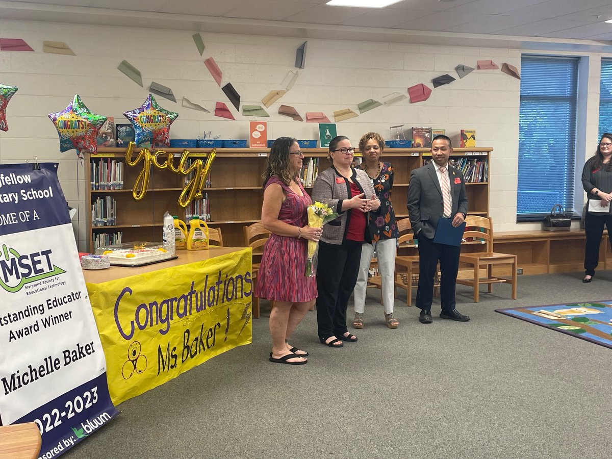 Congratulations to our fabulous <a href="/HCPSS/">HCPSS</a>  <a href="/hcpss_loes/">Longfellow ES</a>  technology teacher, Michelle Baker, who was named the <a href="/msetonline/">Maryland Society for Educational Technology</a>  Outstanding Educator for 2023.