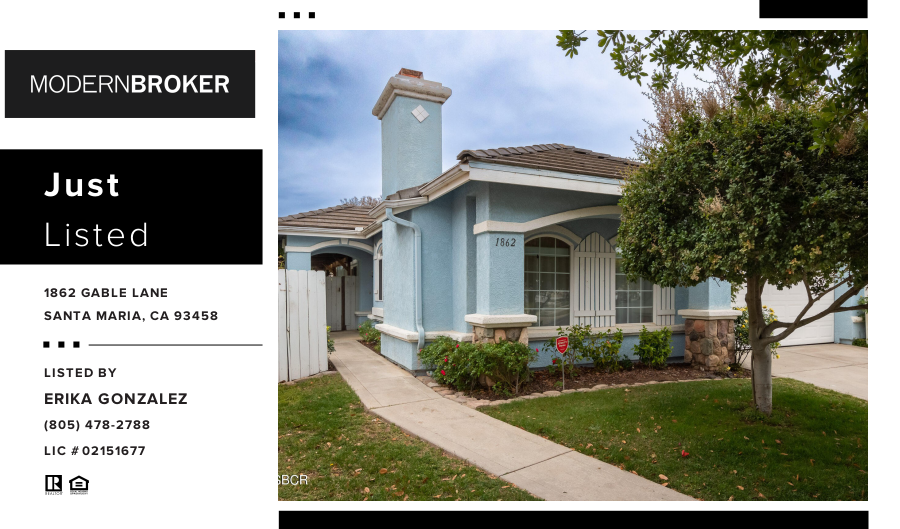 This home offers 4 beds, 3 baths, a great room with vaulted ceilings, a formal dining room with a cozy fireplace, & a breakfast bar, & an indoor laundry room with a washer, dryer and fridge included. ow.ly/BSxF50OEzvf

#ModernBroker #ErikaGonzalez #SantaMaria #HomeForSale