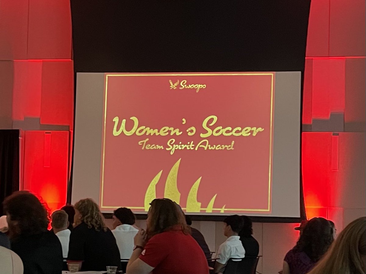 EWUSoccer's tweet photo. The Swoops are in!! We picked up 3 awards at the annual athletics awards!! 

Eagle Service Award - Given for outstanding community service - Grace Terrill

Hype Woman of the Year - Loud and Proud at all Eags events - Gillian Martin

and finally the Team Spirit Award! 
#GoEags🦅 https://t.co/gSGJzulocY