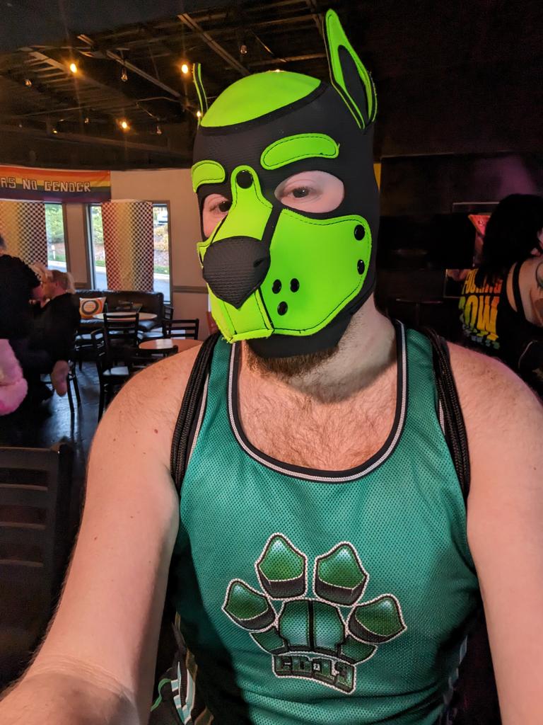 Decided to go out tonight and celebrate pride at the local pup/kink night