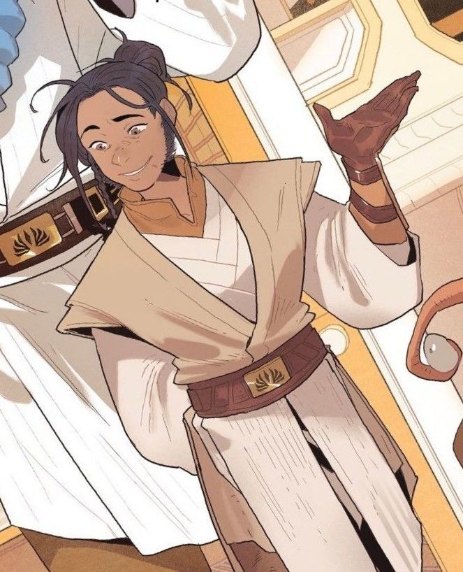 A Galaxy of Pride Day 2: Kantam Sy 💛 🤍 💜 🖤

Kantam Sy was a Padawan of Master Yoda, who left the Order to pursue a relationship with a circus performer. When the relationship ended, they returned after the Force led them to the youngling Lula Talisola ❤️

Source: THR Phase 1