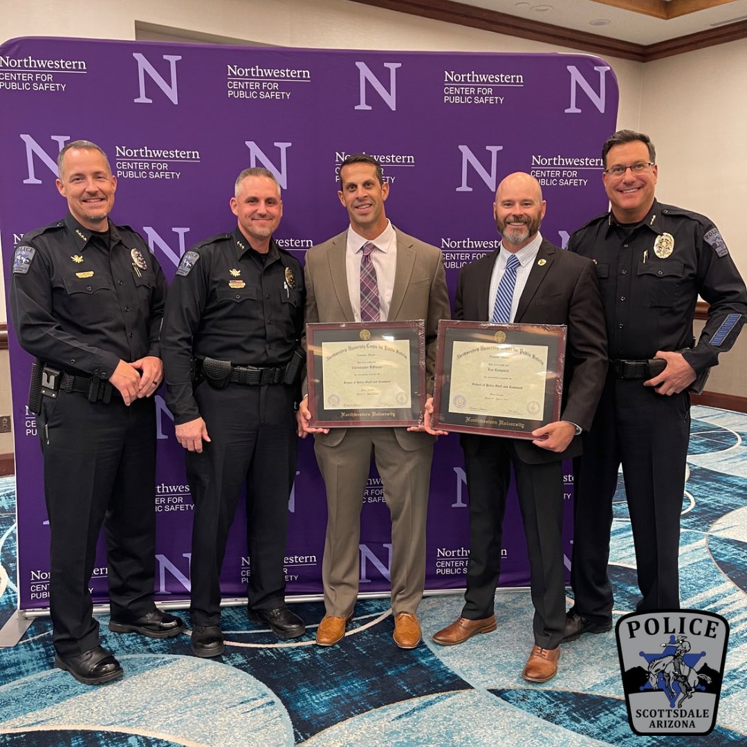 Please helps us congratulate Lieutenant Chris DiPiazza and Lieutenant Lee Campbell for successfully completing the Northwestern School of Police Staff and Command.