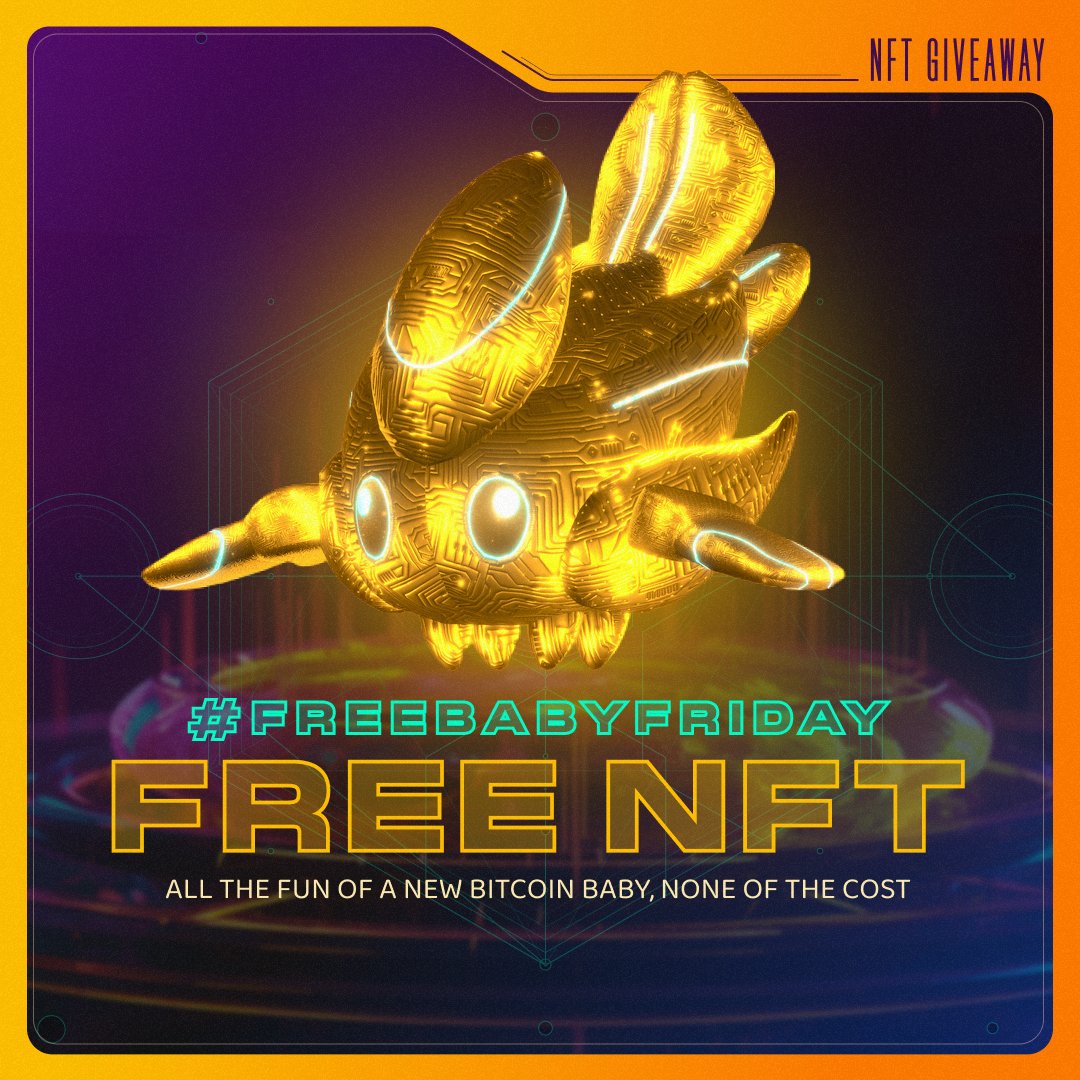 YES! It's Friday, which means...

You've got a new chance to win a BTC Baby (.0195 BTC) thanks to #FreeBabyFriday 😍

Rules:
1️⃣ Retweet &amp; save this thread
2️⃣ Invite a friend to play Genopets using code FRIYAY
3️⃣ Comment below when they're in the game

1/4