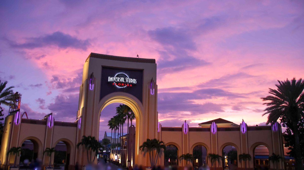 Tonight's sunset at Universal Studios Florida.