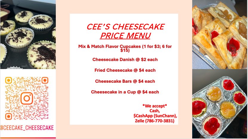 DO ME A FAVOR AND JUST RT, pleaseee?! 

The best cheesecake anyone will ever try in their entire life! 🥹🫶🏾 FIRST EVER POP-UP. 🥲

IG: Ceecake_Cheesecake 🤩

#miamiflorida