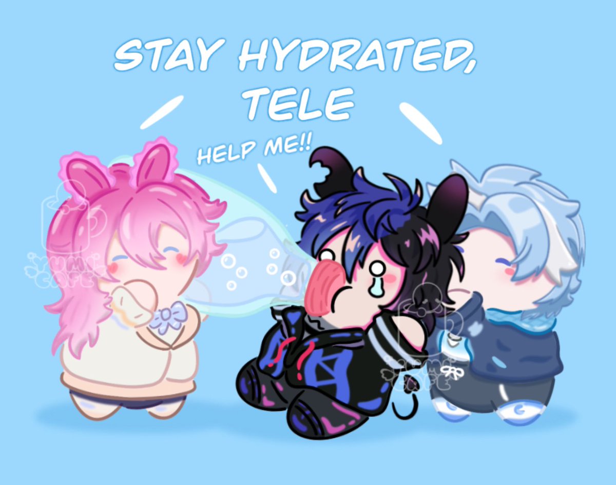 Hydrate, Don’t Diedrate, Everyone!! 😂😂
Just like @tokkipain @acidicchoArts and @TunaMahou 
#nikkunart #Norinart #tokkidachi