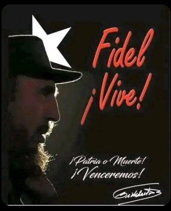 Comandante de las mil batallas. Seguimos de patria o muerte. Y para esos 🐛 que  solo hablan pacotillas, que estudien  historia que la frase Patria y vida, también es suya. Juntos somos más fuertes,  💪💪
#CubaResiste
<a href="/Eidy97661881/">ANAP ESPIRITUANA</a> 
<a href="/SarduyYamila/">Yamila Sarduy Martínez</a> 
<a href="/YaumaryPerez/">Yaumary González Pérez M/B #AnapSanctiSpíritus</a> 
<a href="/CabreraYonelsi/">Yonelsi Cárdenas Cabrera</a>