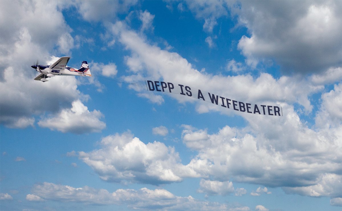 @dontthrowdirt Imagine when they see our other banner 😁
#JohnnyDeppIsAWifeBeater