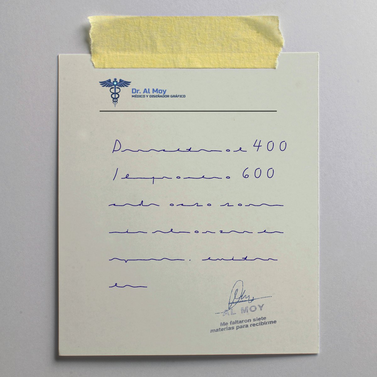 Hice una tipografía con la letra de los médicos. Se DESCARGA GRATIS acá: alexismoyano.com/fonts