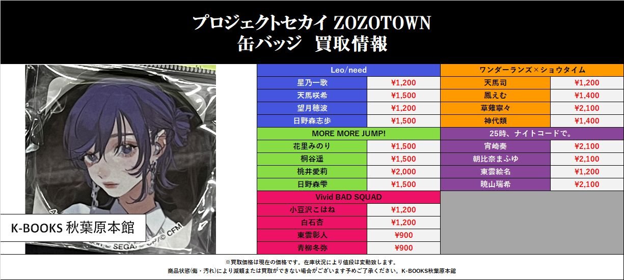 プロセカ　ZOZOTOWN 一歌　咲希　穂波　志歩　缶バッジ　まとめ売り　完売品 グリッター缶バッジ 一歌咲希穂波志歩 レオニード プロジェクト