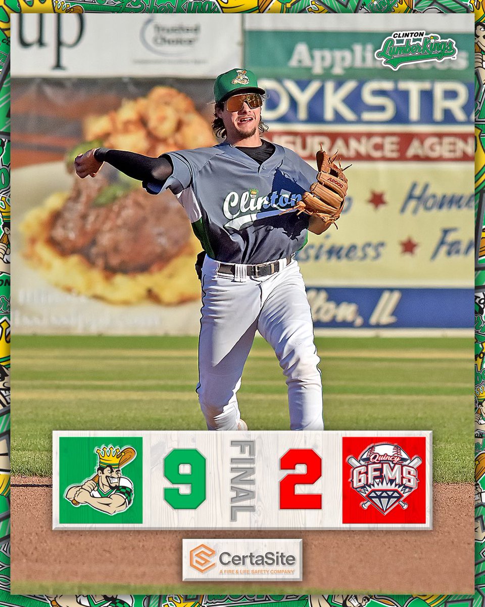 LumberKings's tweet photo. Final: 🪵🤴🏻 9, 💎 Gems 2

WP: Jai Jensen (@JaiJensen2)
LP: C. Parkhill

Back in action tomorrow! 

First pitch 6:30 p.m.

#LumberUp https://t.co/QOm1EXNk4p