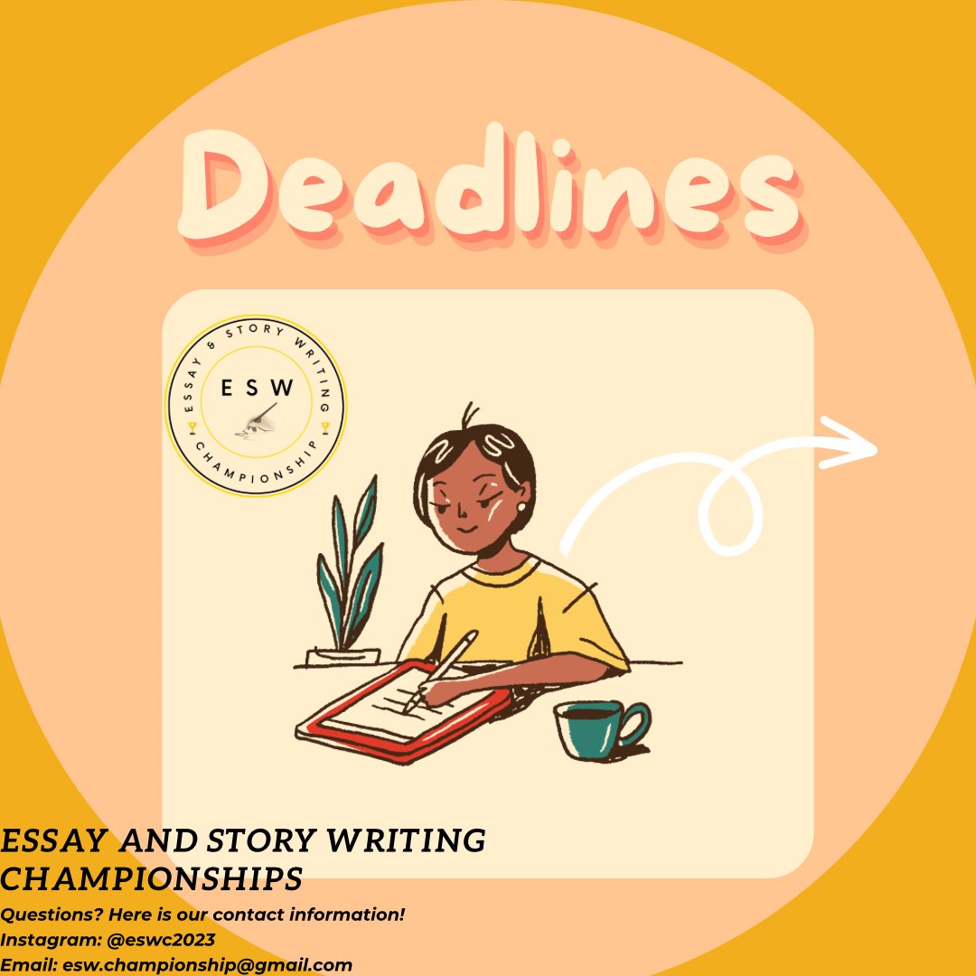 eswc2023's tweet image. YOUNG WRITERS! The Essay and Story Writing Competition is one of the most challenging competition this summer! Come to compete with GOLD KEY and SILVER KEY scholastic winners! Deadlines are soon, register and submit now! #eswc2023 #eswchampion #writers