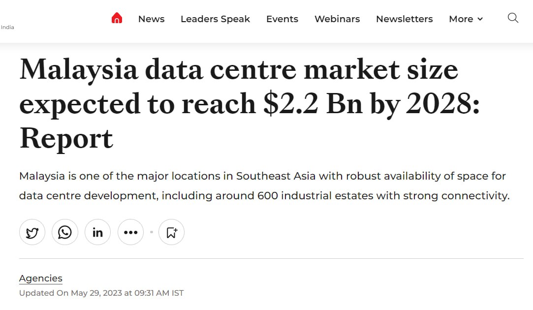 Tahukah anda, Malaysia punya market data centre is 1.3 billion dan diramalkan berkembang kpd 2.252 bilion tahun 2028.

Maka LAMBAKAN KERJA apa akan wujud jika ini berlaku?

Confirm kerjaya bidang IT, Analyst, data management, cloud, security, risk, network engineer.. Apa lagi?