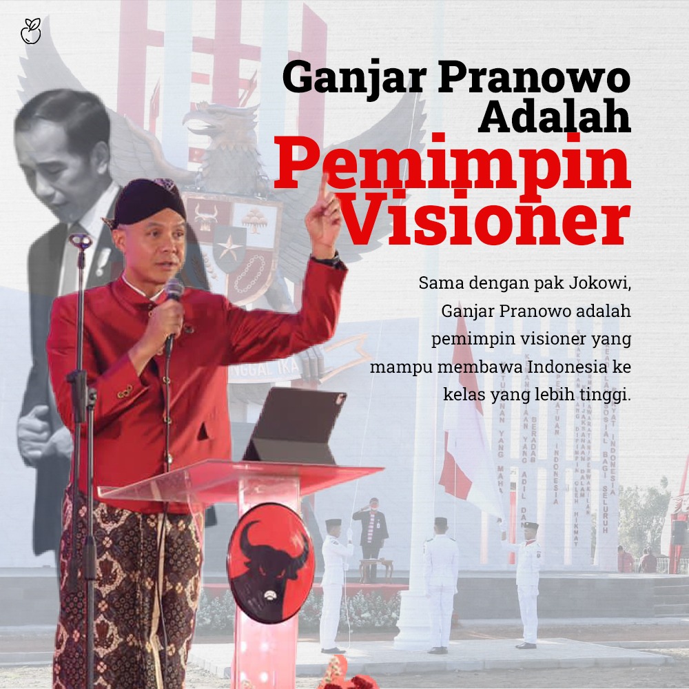 Ganjar Pranowo itu  seorang pemimpin visioner. Sifat dn cara kerjanya sama seperti pak Jokowi yg selalu mengutamakan kepentingan masyarakat. 
Apalagi pola pikir membangun Jawa Tengah secara merata  sesuai dengan apa yg dilakukan Pak Jokowi MembangunIndonesia tanpa batas.