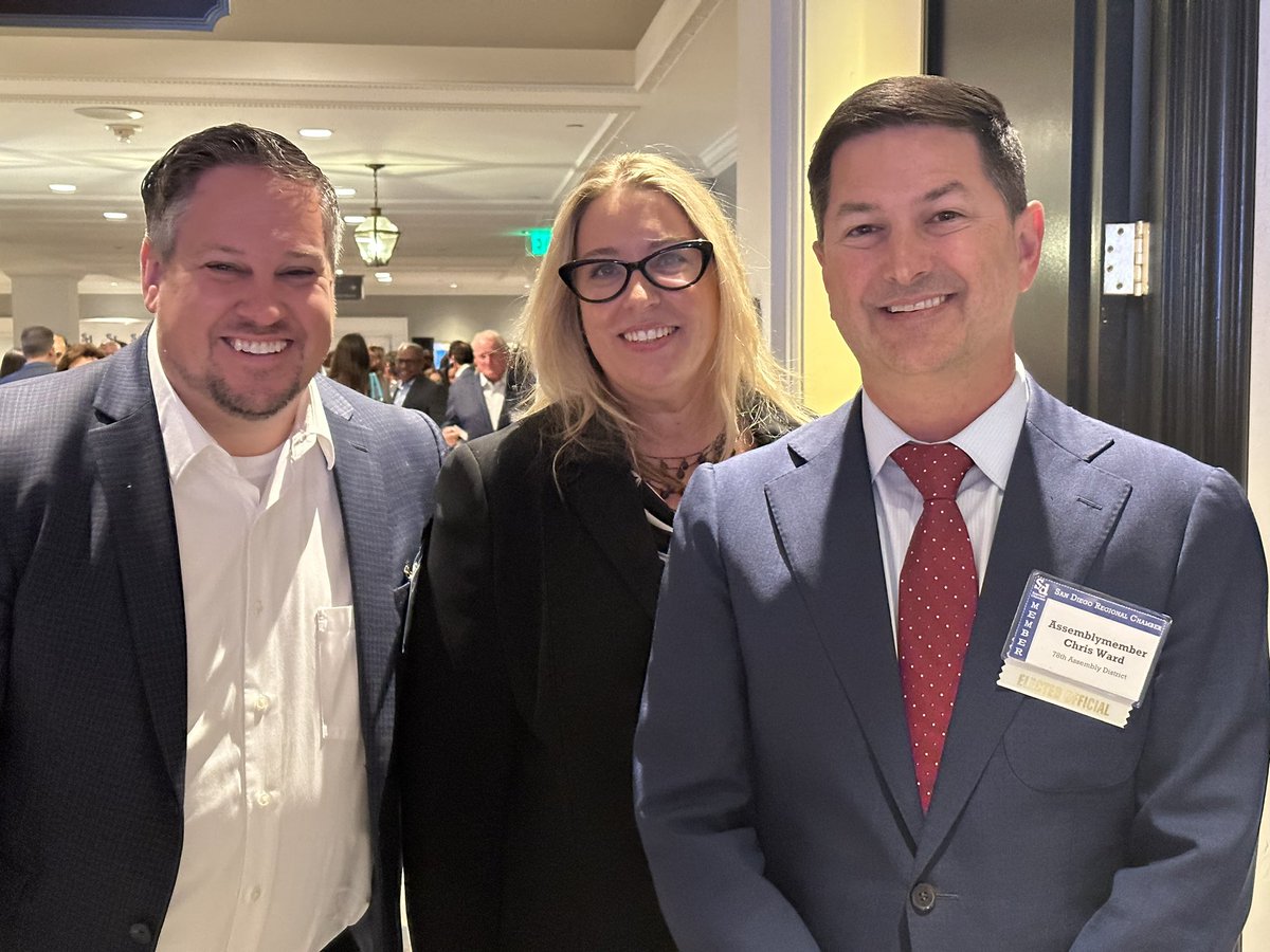 AsmChrisWard's tweet photo. It was a pleasure to hear what my colleagues at the federal level are focused on at the @SDChamber Annual Congressional Luncheon. Our region benefits from our collective efforts on important issues like climate change, and housing and homelessness #DCinSD https://t.co/M4JkmsATCT