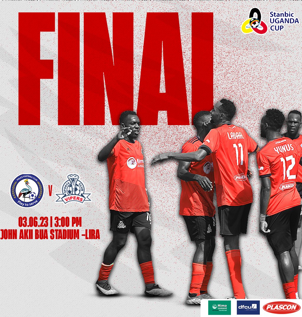 The #StanbicUgandaCup final is on today. Bring it on 💪. Come to #Lira and cheer us to our maiden double. @VipersSC ❤️⚽️ 🏆