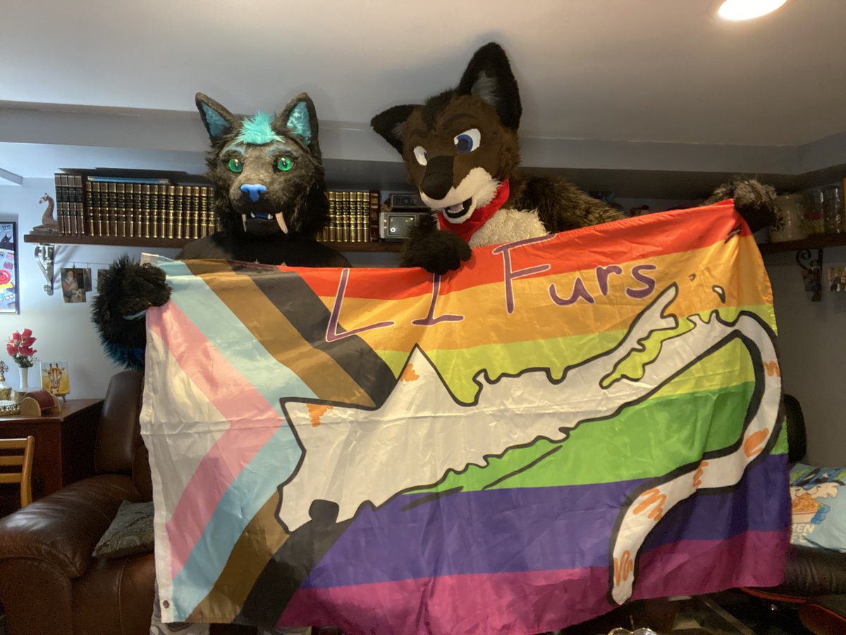 Happy #FursuitFriday and #Pride2022 🏳️‍🌈 from @Cpt_Trace and Ty 💙