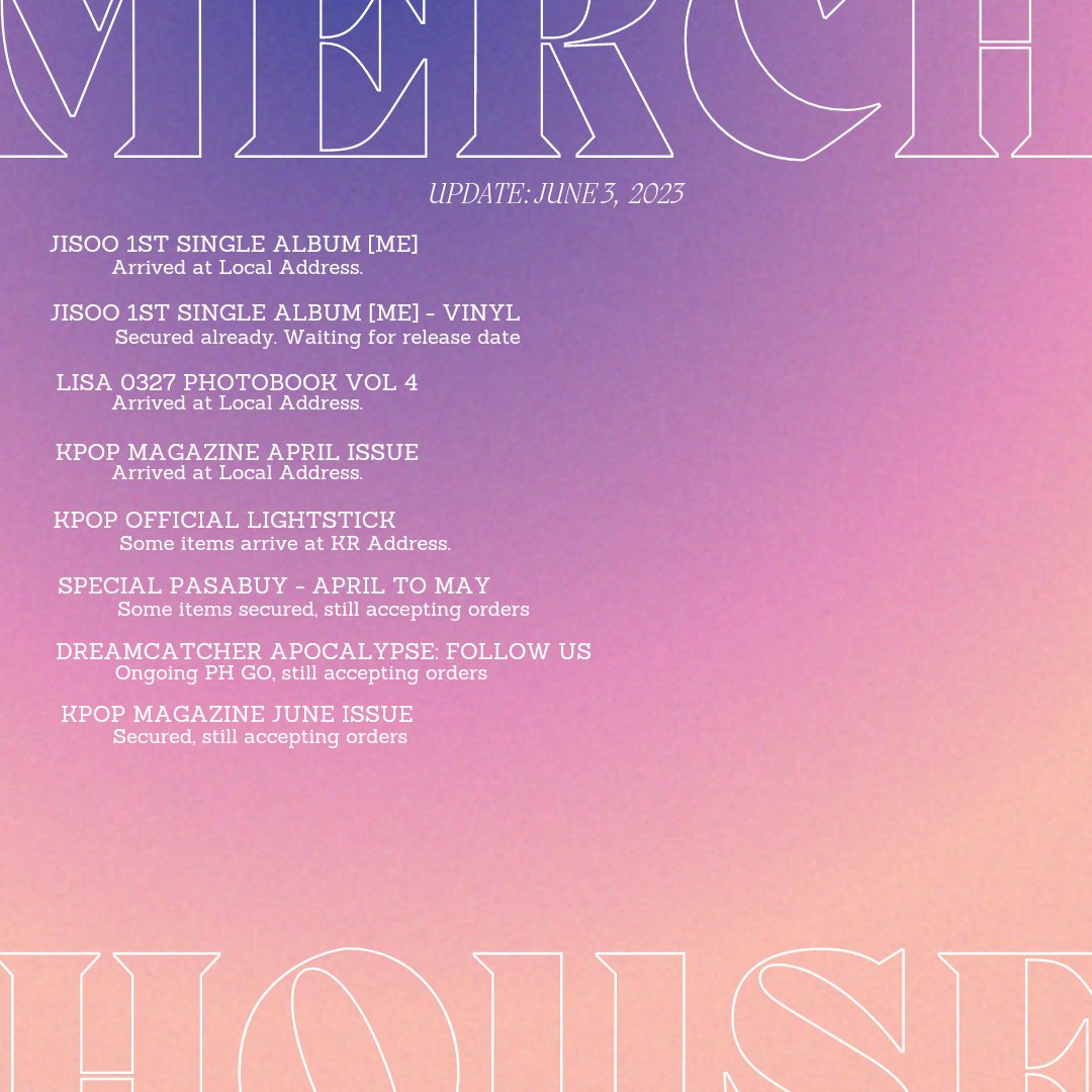 MerchHouse_'s tweet photo. #MerchHouseUpdates
Happy 3rd day of June, some items already arrived at local address (check below)
Sorting pa po yung box, I'll update until tom. Tysm for patiently waiting Fam! π€ https://t.co/T2zW4tT07x