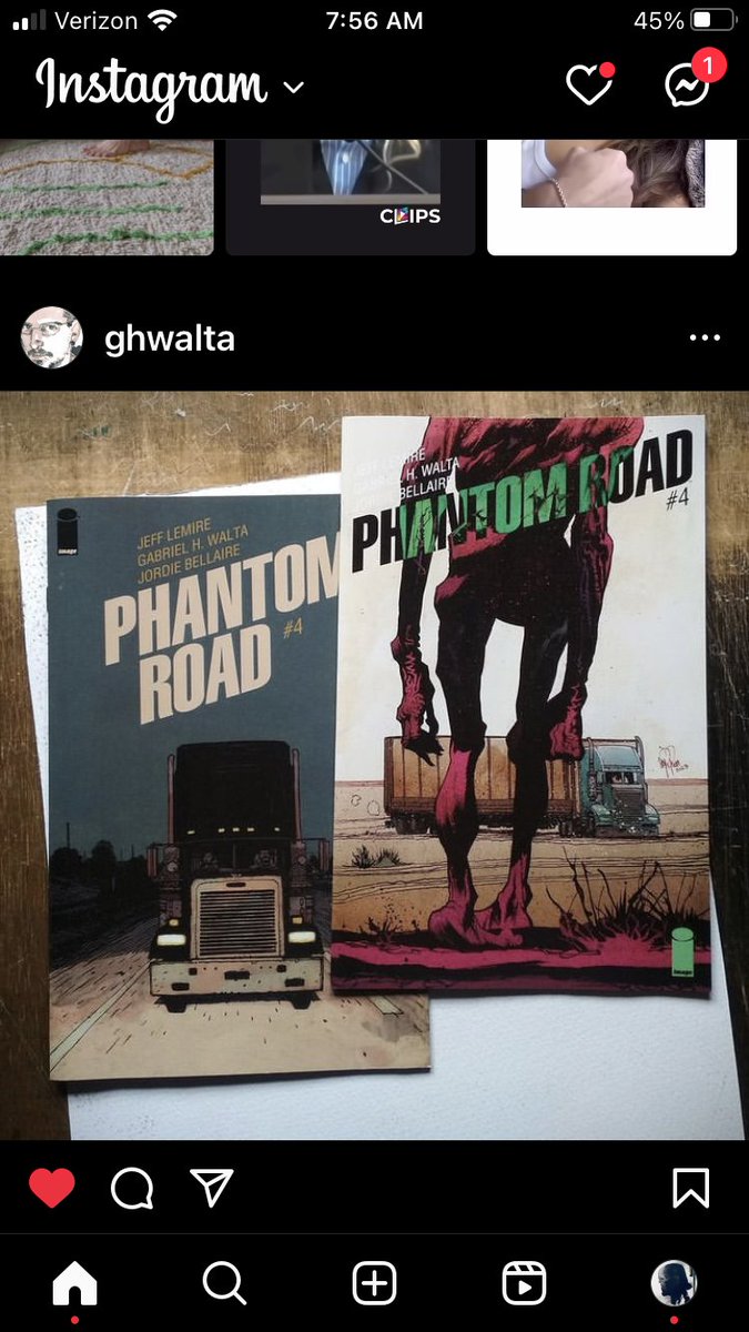A variant cover for the next issue of @JeffLemire and @ghwalta ‘s awesome new Image book Phantom Road. Grab it! Read Walta’s work and enjoy the product of a modern master!