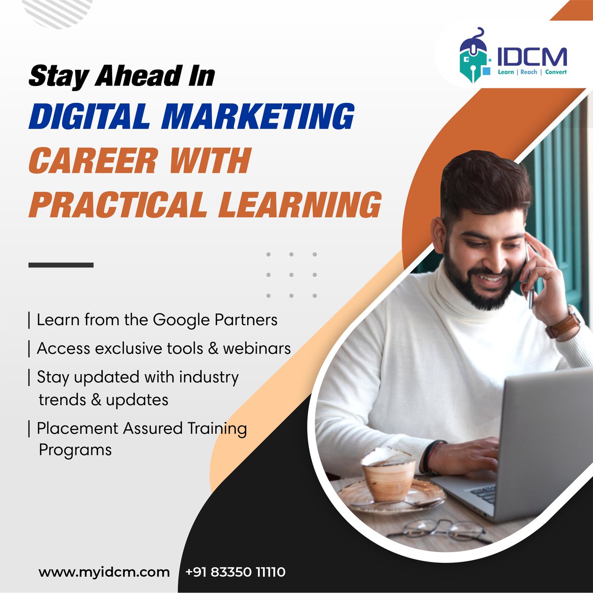 Enroll in our placement assured training programs and pave the way for a successful digital marketing career! 💡💪

To know more: ow.ly/IkhU50OmoMR

#myIDCM #LearnWithIDCM #DigitalMarketing #IAmDigitalReady #WinningStrokewithIDCM #SaturdaySwag #Saturday