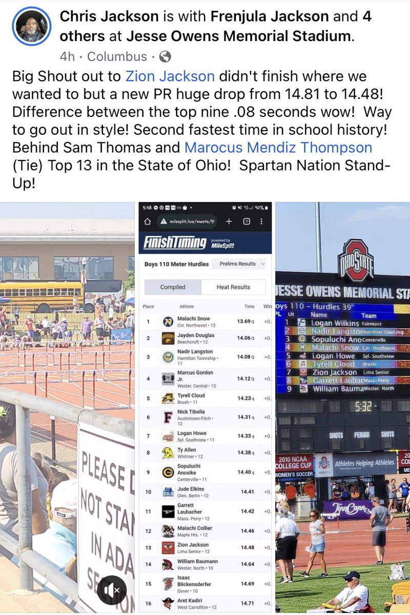 .08 seconds from qualifying but still ran the 2nd fastest time in school history!
