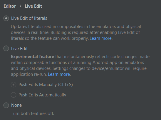vinchamp77's tweet photo. #AndroidDev Do you use this Live Edit experimental feature for #JetpackCompose? https://t.co/8SxOiGP68c