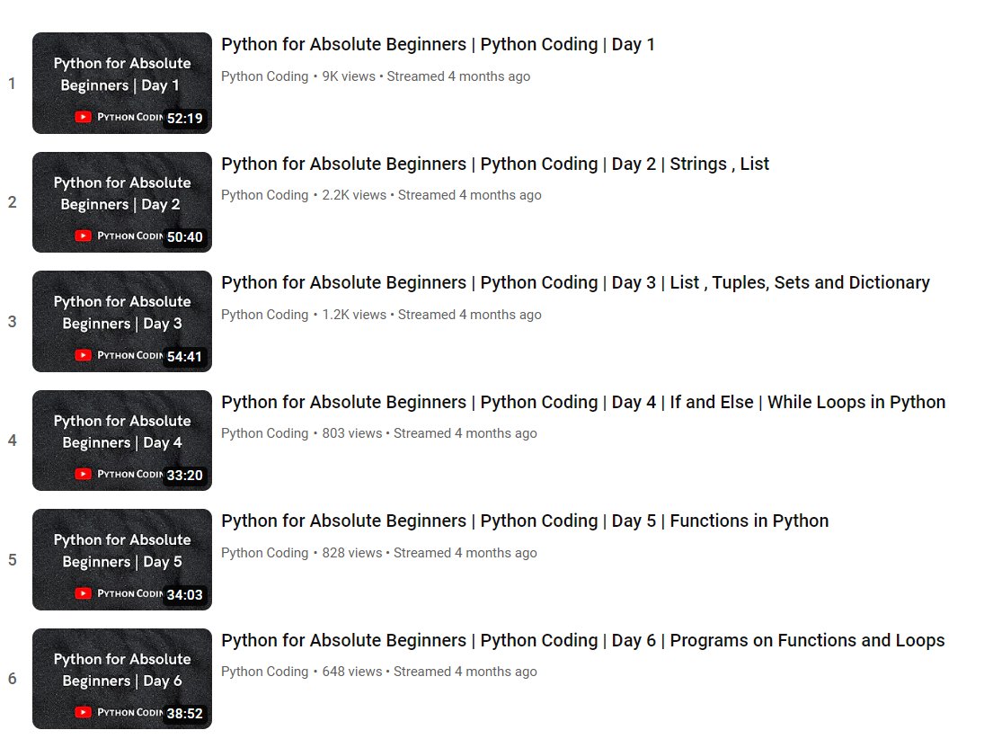 clcoding's tweet image. Python for Absolute Beginners  youtube.com/playlist?list=…