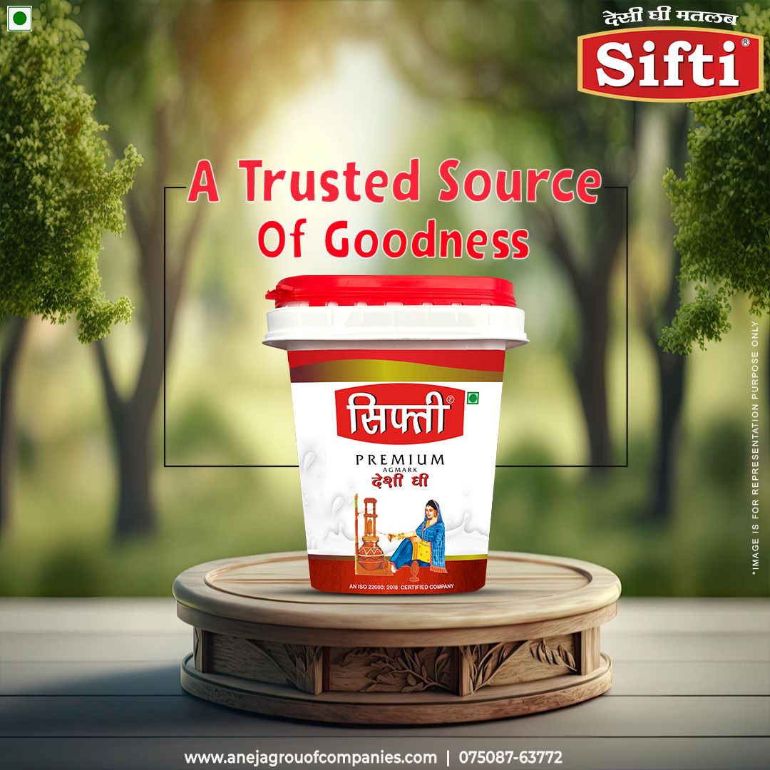 A Trusted Source of Goodness...!!

  🧡🍲 
#sifti_desi_ghee 
.
.
#desi_ghee #ghee #recipe #delicious_food #food #pureghee #tasty #delicious #indianfood #qualityghee #pureghee #bestquality #aroma #food #premiumdesighee #desigheebenefits #anejagroup  

anejagroupofcompanies.com