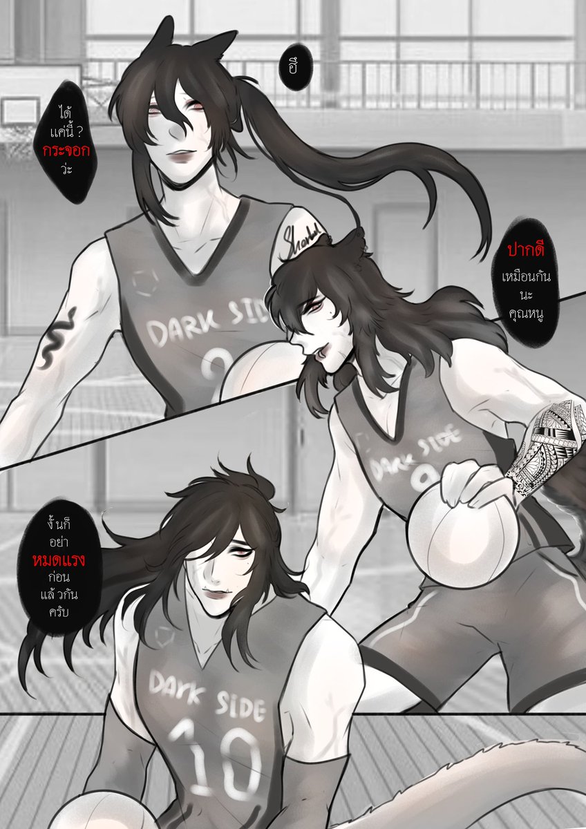 Sherbet_SMT's tweet image. #DARKSIDE_SDMT 
#SPORTDAY_SDMT
.
.
[ สีขาวหลบสีดำจะตบกันเอง😔🖤 ]