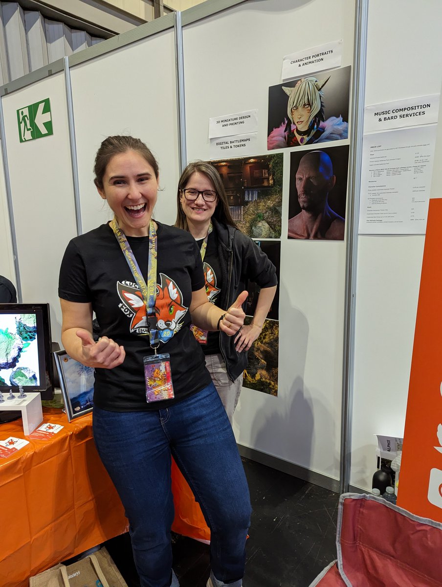 UKGamesExpo's tweet photo. Don't forget to visit the lovely stand of @LuckyFoxStudio.  They are conducting a Roll for Ralphie, where you could get 50% off any commission for rolling a 20! Visit them on stand 1-279.
#ukgamesexpo #ukgamesexpo2023 https://t.co/E99POH6Q8h