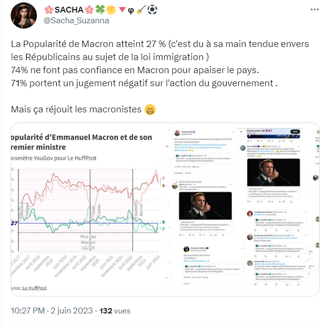 Ce qui réjouit les #Macronistes, c'est de voir ce type de réaction des fans de Mélenchon... 😂
Par contre, ils ne disent rien sur le fait que les députés Insoumis se soient abstenus sur le rapport qui dit que le Rhaine est une courroie de transmission de Poutine 🤔
Troublant 🙄