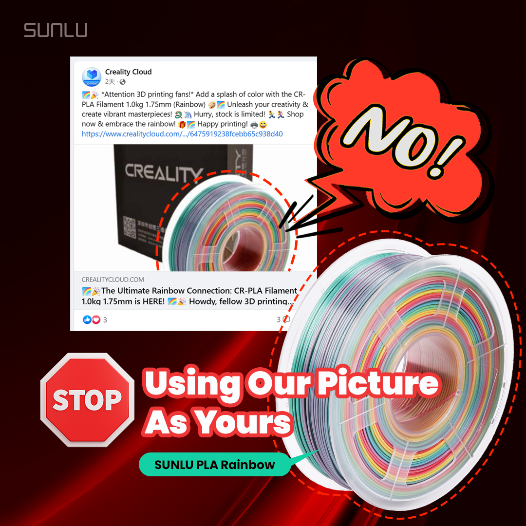 Even Creality likes Sunlu PLA Rainbow so much that they use a picture of the Sunlu PLA Rainbow instead of their own on their Facebook page.  @CrealityCloud @joeltelling @MakerWatcher @3DPrintBunny 

#sunlu #3Dprinting #rainbow #resin #makers #3dprinted #fdm #DIY