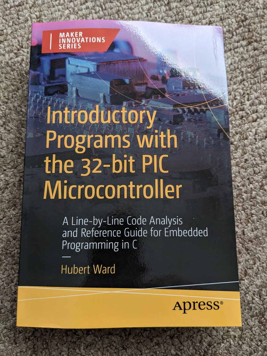 My complimentary copy of Introductory Programs with the 32-bit PIC Microcontroller by Hubert Ward, of which i was Technical Editor, has arrived from the US. #pic32 #cprogramming #embeddedC