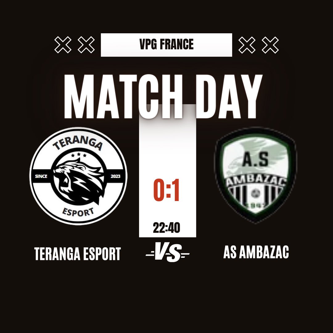 🥅 RÉSULTATS 🥅

🏆| <a href="/VPGFrance_/">VPG France</a> 

🆚| <a href="/MadArmyFC/">Mad Army</a> 
🤝| 4:4

🏆| <a href="/SwissVPG/">VPG Switzerland 🇨🇭</a> 

🆚| @ASAesport_ 
❌| 0:1

#eSports #ProClubs