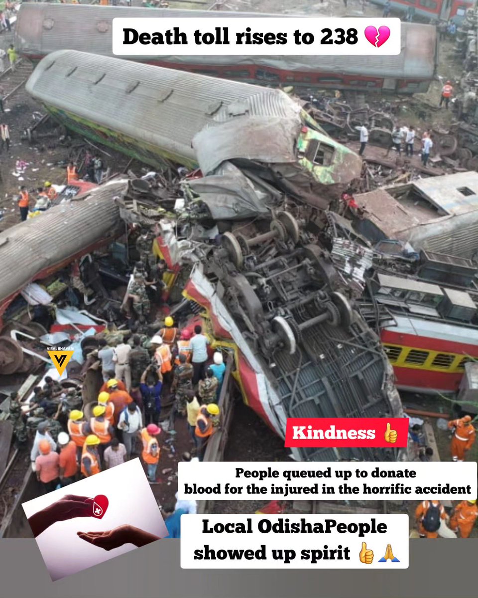 Deeply saddened by the Odisha train accident. Condolences to the victims families 🙏🏼🙏🏼😞😞
 
#odishatrainaccident 💔 #OdishaTrainTragedy #Condolences #RIP
