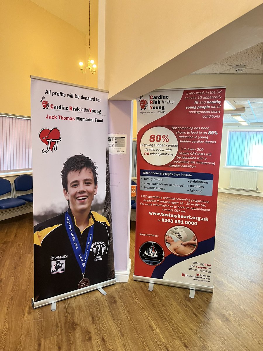 All set up for a day of Heart Screening with @CRY  memory of Jack Thomas❤️
 
#12aweek #suddendeath