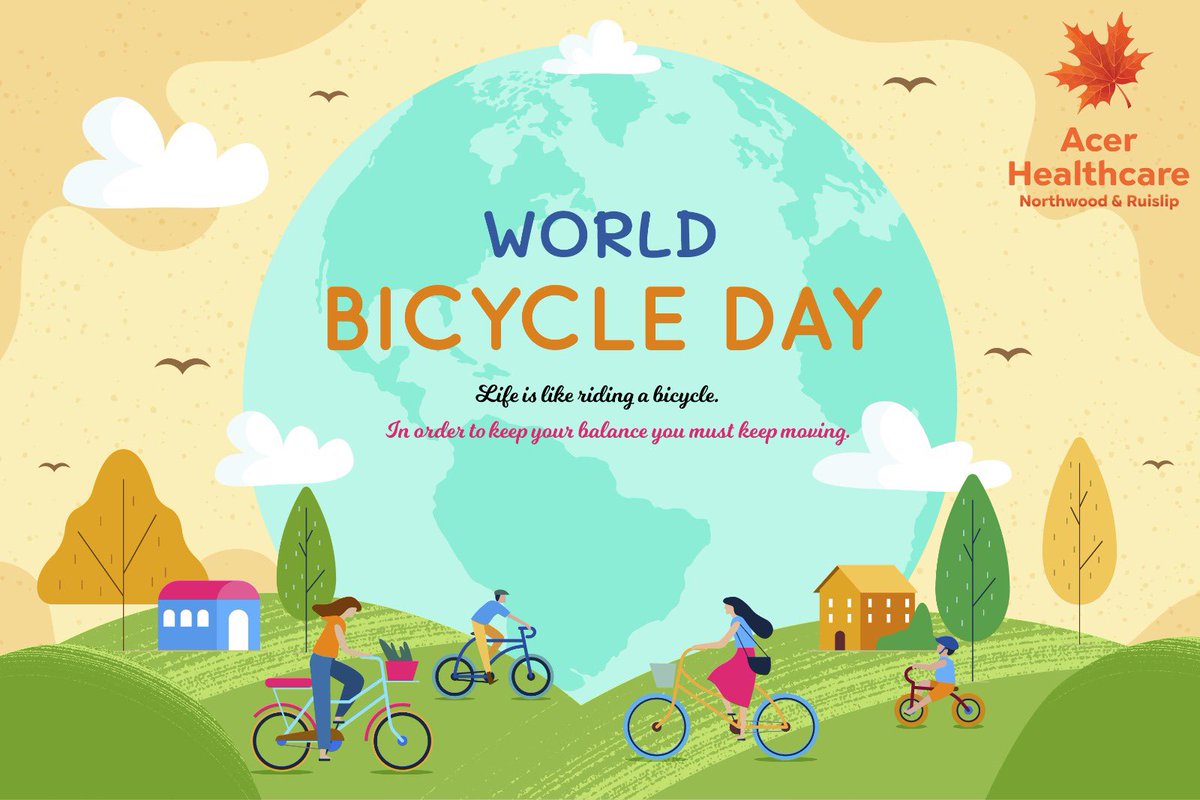 Celebrating World Bicyle Day!

#bicycleday #keepmoving #WorldBicycleDay #stayfitstayhealthy #AcerHealthcare #acerhealthcarenorthwood #northwood #ruislip
