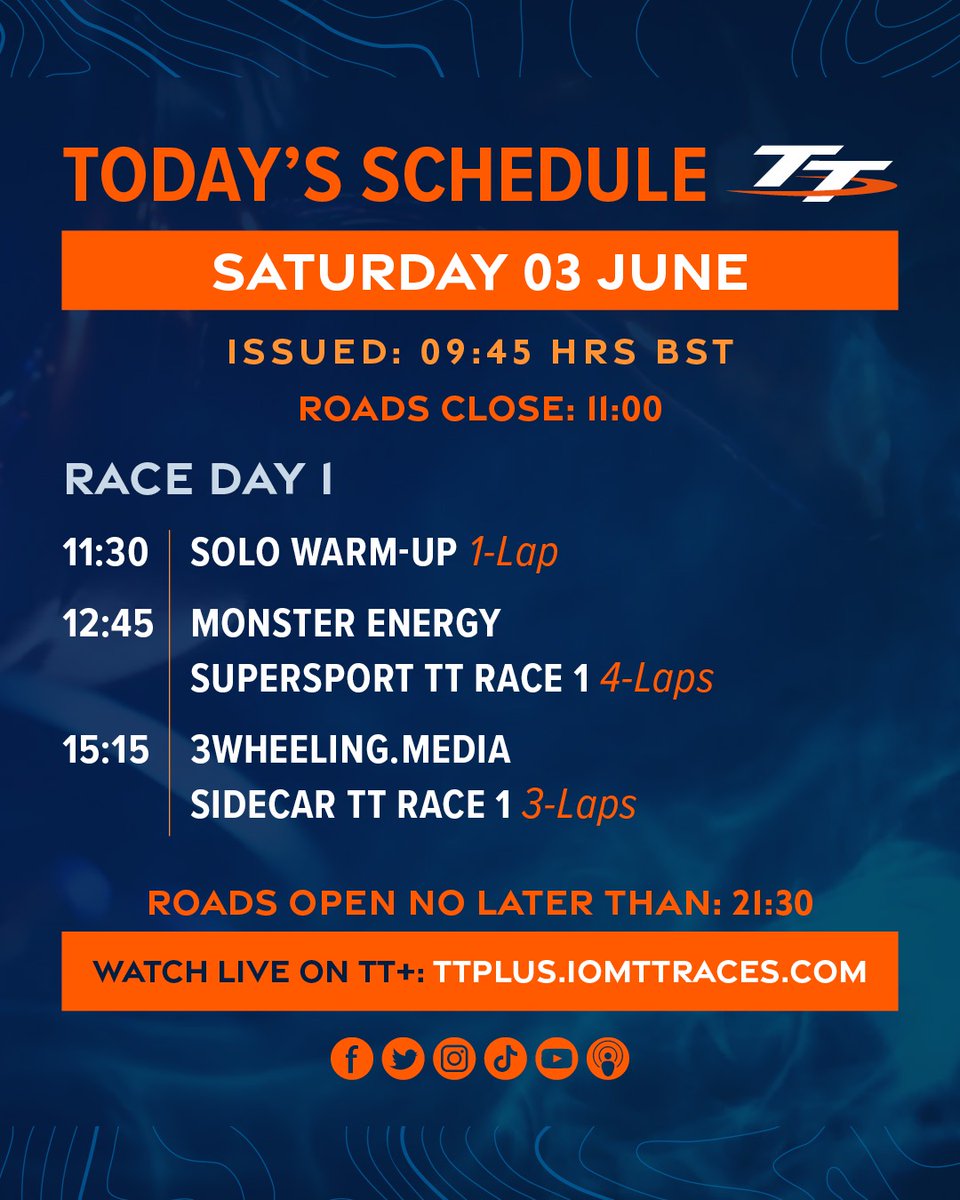 Isle of Man TT Races on Twitter "Updated schedule for the