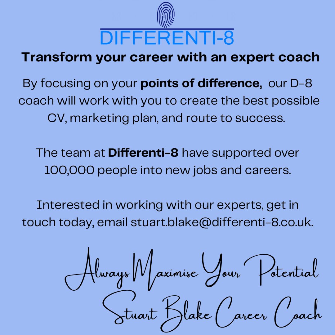 Work with an expert coach to achieve your career aspirations. 
#myp #d-8 #amyp #jobsearch #careertransition #careercoach #jobs #jobseekers #graduation #graduate #apprenticeships #kickstarter
