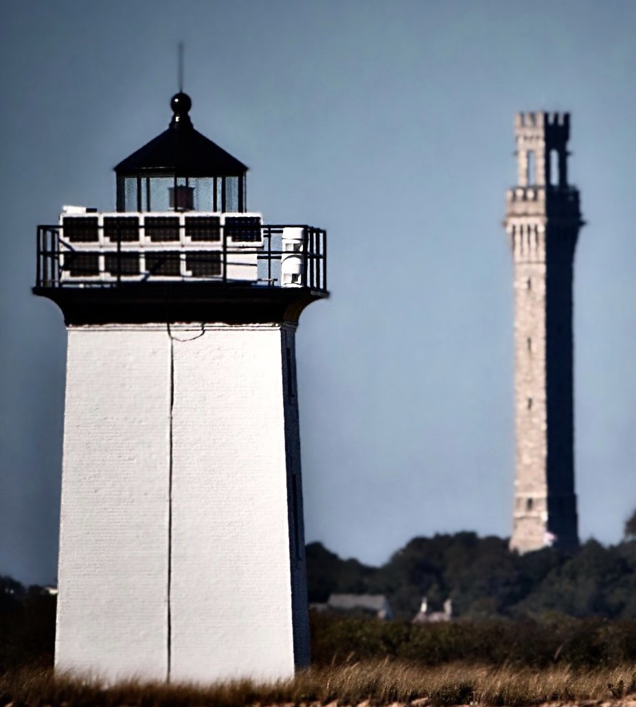 @DailyPicTheme2 Pilgrims Monument, Provincetown, MA, 272 feet tall. Bonus: Long Point Lighthouse. #capecod #lighthouse #lighthouselovers @NE_lighthouses