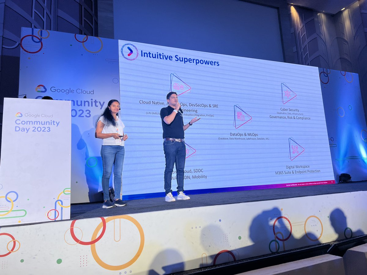 AmreDarpan's tweet image. So after having gourmet lunch we are here with amazing sponsor talk by @Intuitive_cloud @installjournal mam at @GDGCloudAhm 

Discussing about amazing opportunities by the amazing cloud companies also talking about various opening at firm.

#Gdgcloudahm