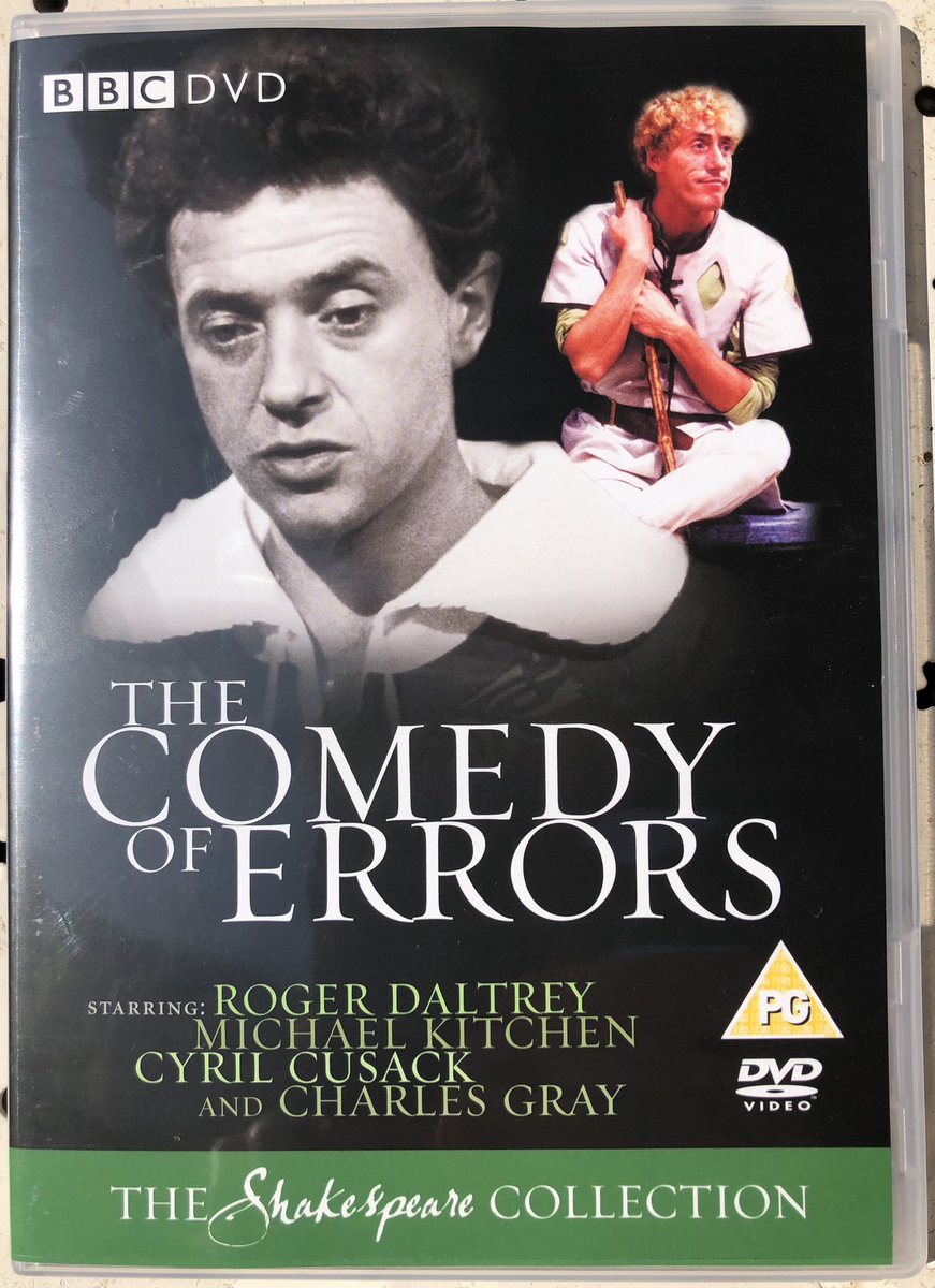 Fun fact: I’ve just found out that #TheWho’s #RogerDaltrey had played Dromio in a BBC production of #Shakespeare’s The Comedy of Errors first aired on 24th December 1983.